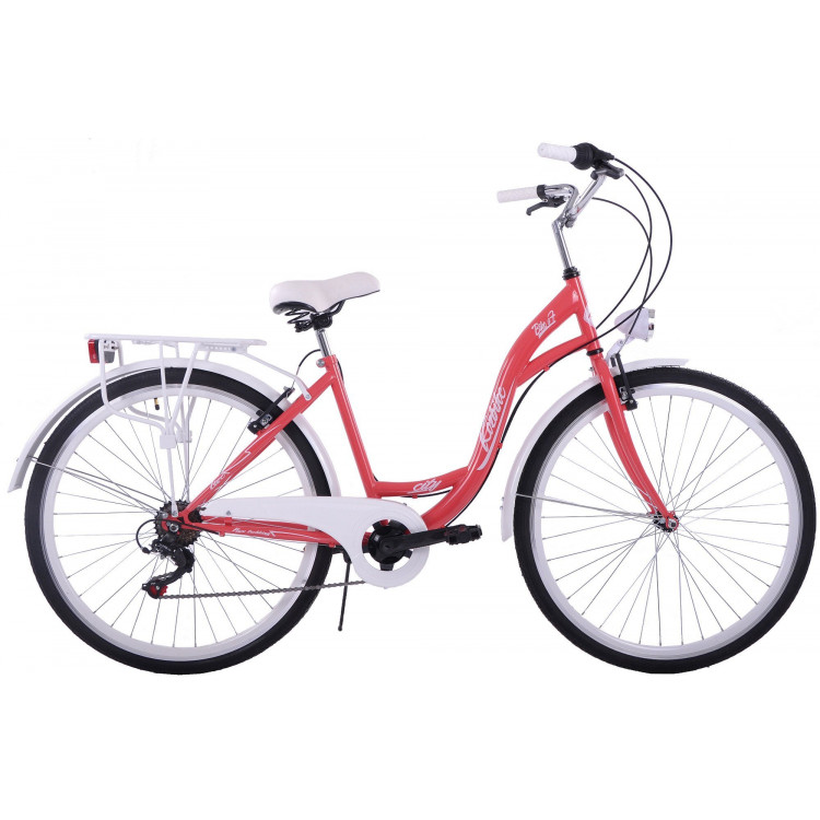 Mestský bicykel 28" Kozbike KOZ13 6 prevodový Koralový (lososový)